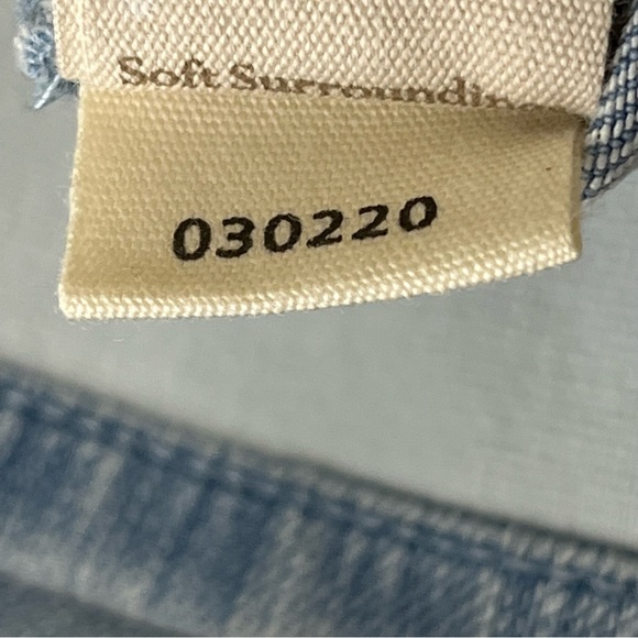 SOFT SURROUNDINGS NWT THE ULTIMATE SNAP UP LEGGINGS JEAN PANTS LIGHT WASH XSMALL - Picture 13 of 14